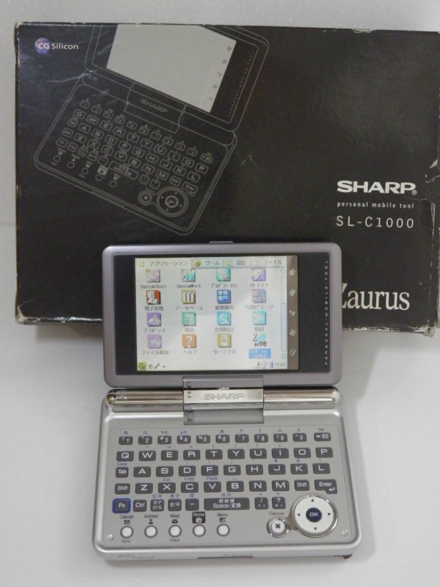 SHARP シャープ Zaurus ザウルス SL-C1000 スペシャルカーネル＆PC98エミュレーター導入 動作品 当時ものの画像1