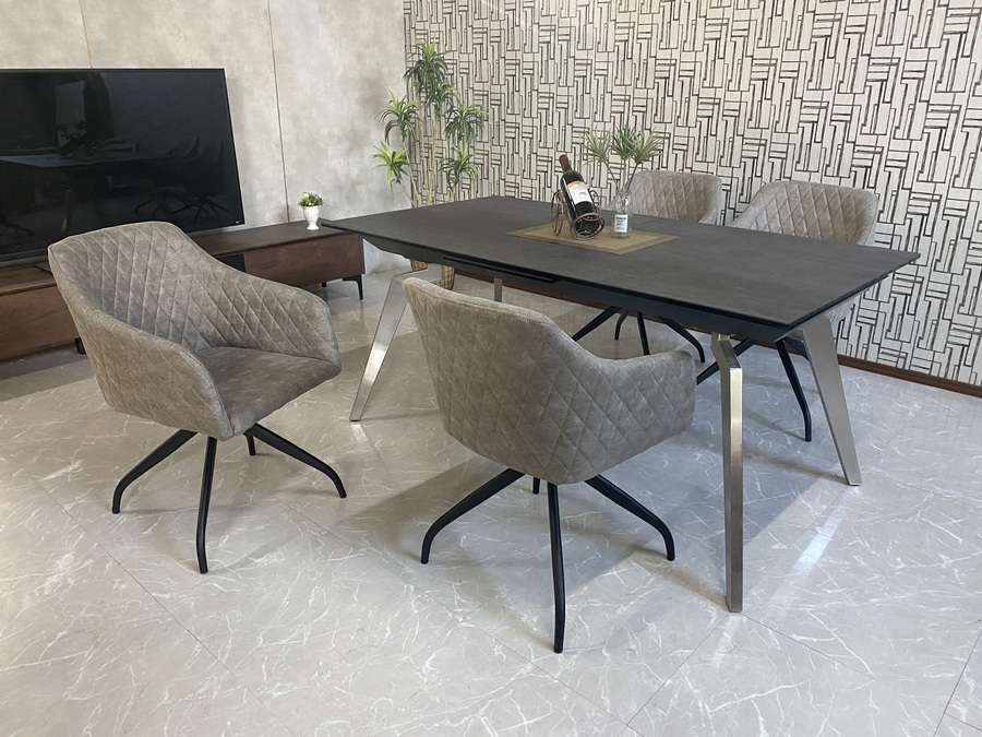 [ новый товар ] керамика обеденный стол комплект ширина 160cm-200cm 4 местный . керамика стол вращение стул Freed GY/siena распаковка установка бесплатная доставка 