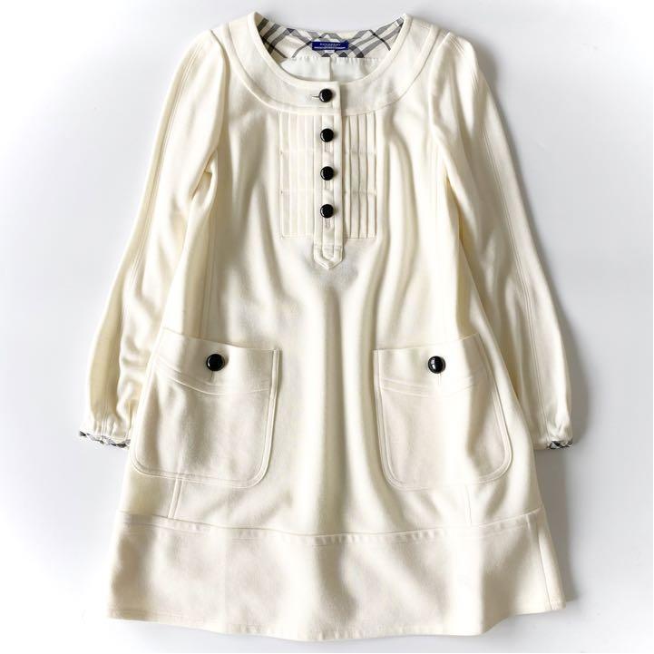 新品登場 バーバリーブルーレーベル BURBERRY BLUE LABEL フレアワンピース ひざ丈 ロゴ刺繍 アイボリー サイズ38 M相当 大人かわいい ワンピース 新品登場 バーバリーブルーレーベル BURBERRY BLUE LABEL フレアワンピース ひざ丈 ロゴ刺繍 アイボリー サイズ38 M相当 大人かわいい ワンピース