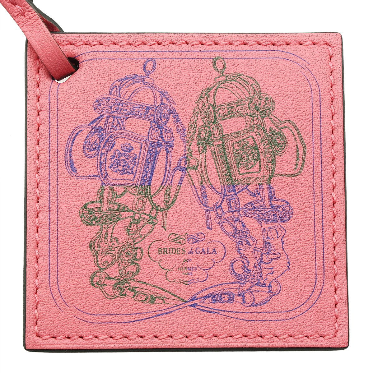 Y1874 新品 エルメス ヴォースイフト カレナノ バッグチャーム ローズエテ-