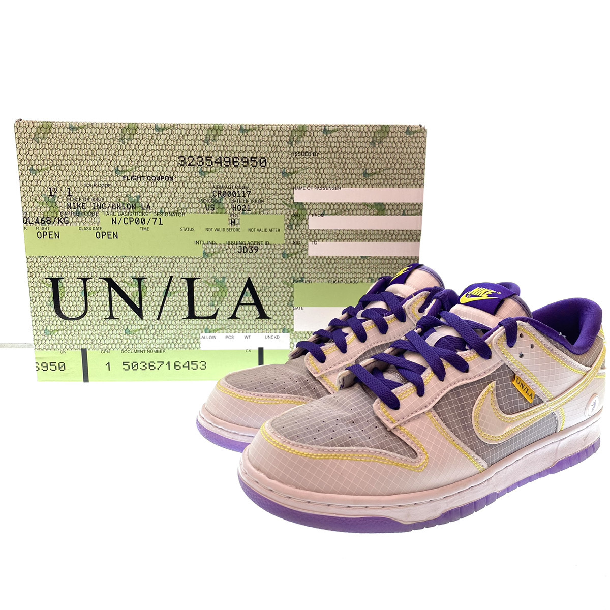 UNION × NIKE DUNK LOW ユニオン ナイキ ダンク ロー PASSPORT PACK パスポートパック COURT PURPLE  104