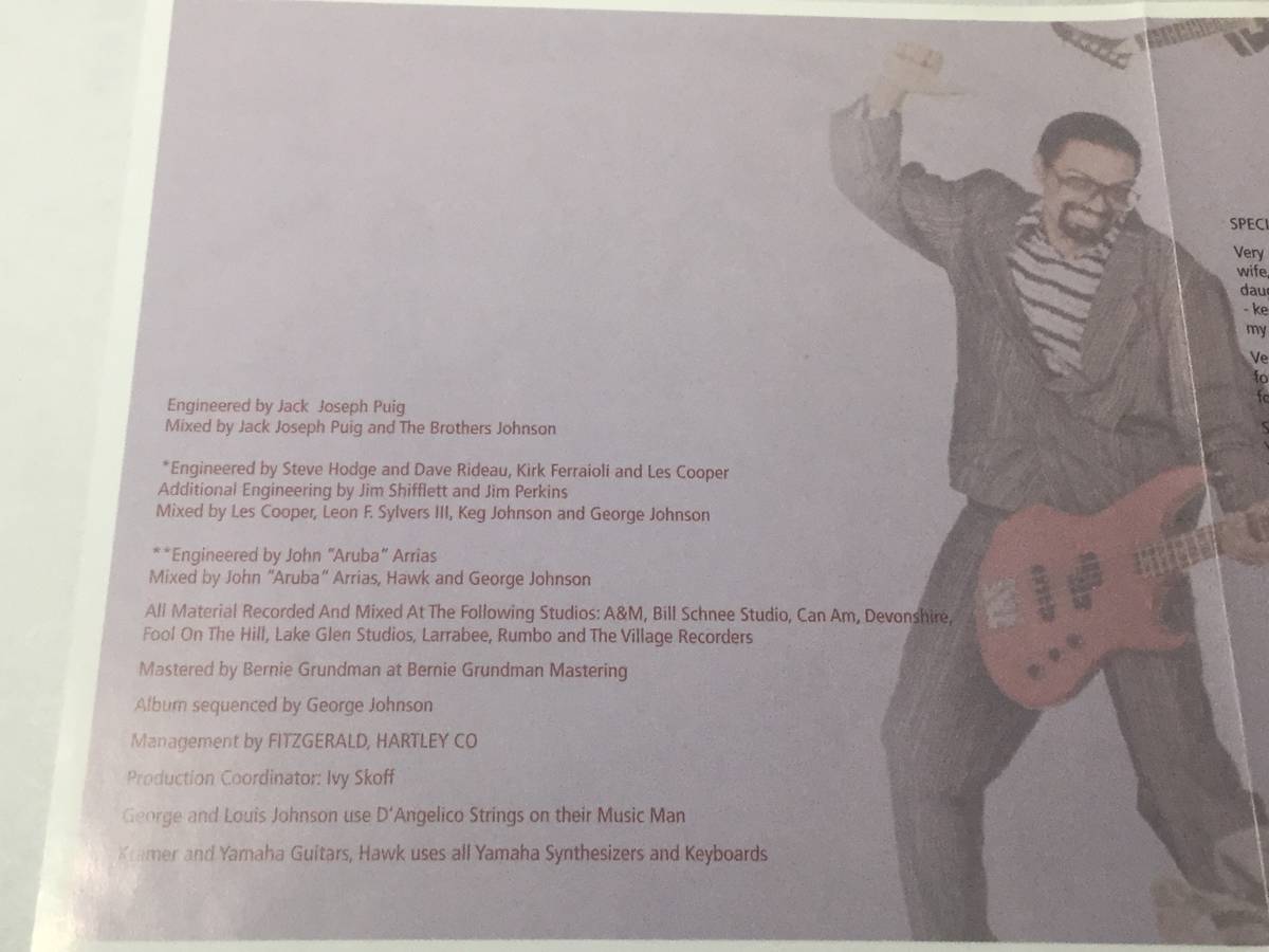 廃盤【リミテッド・エディション】CD/ブラザーズ・ジョンソン/アウト・オブ・コントロール 送料¥180_画像3