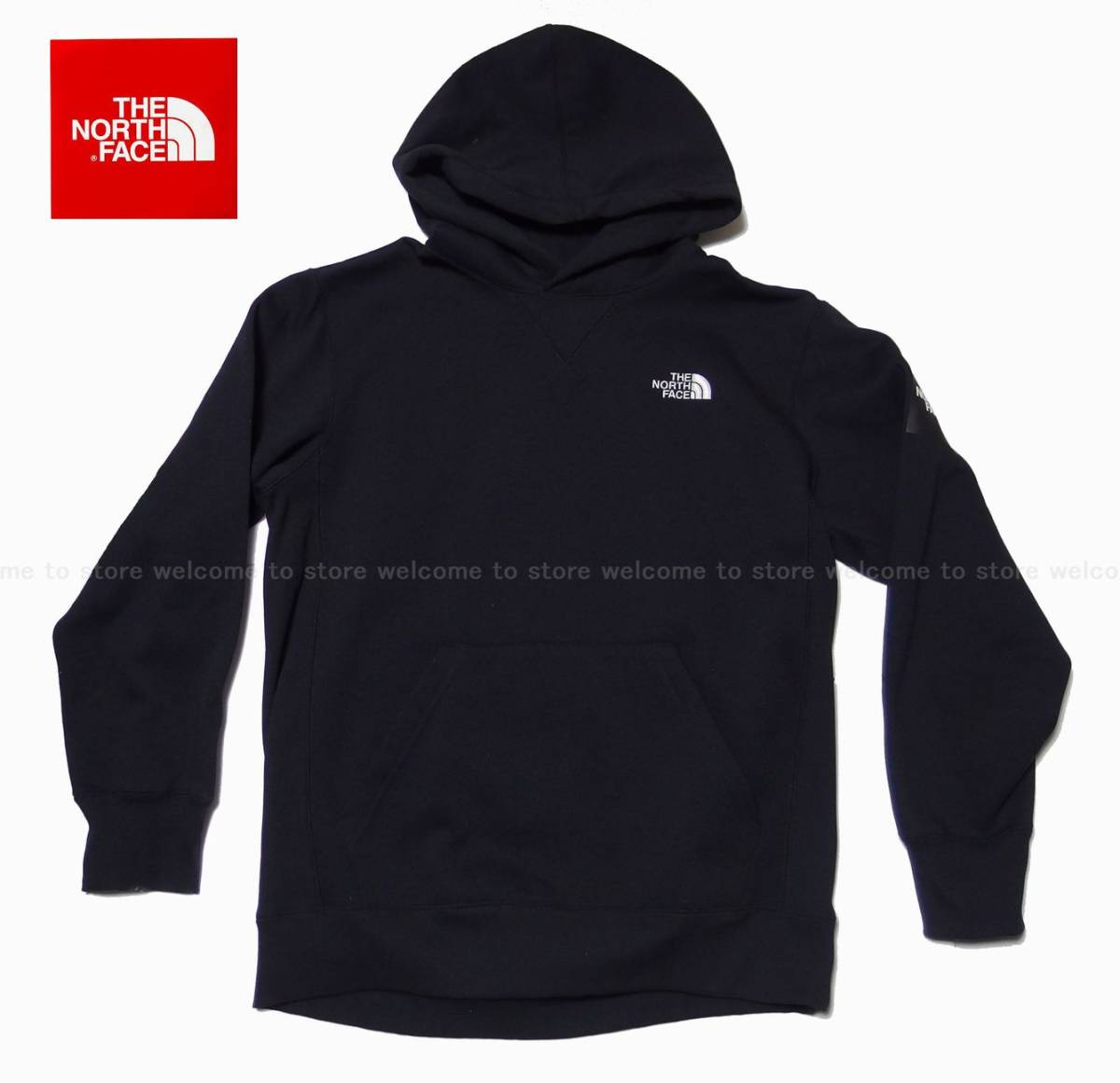 ■ THE NORTH FACE Square logo Hoodie ザ ノースフェイス　スクエアロゴフーディー NT 61835 (L) 黒 ■