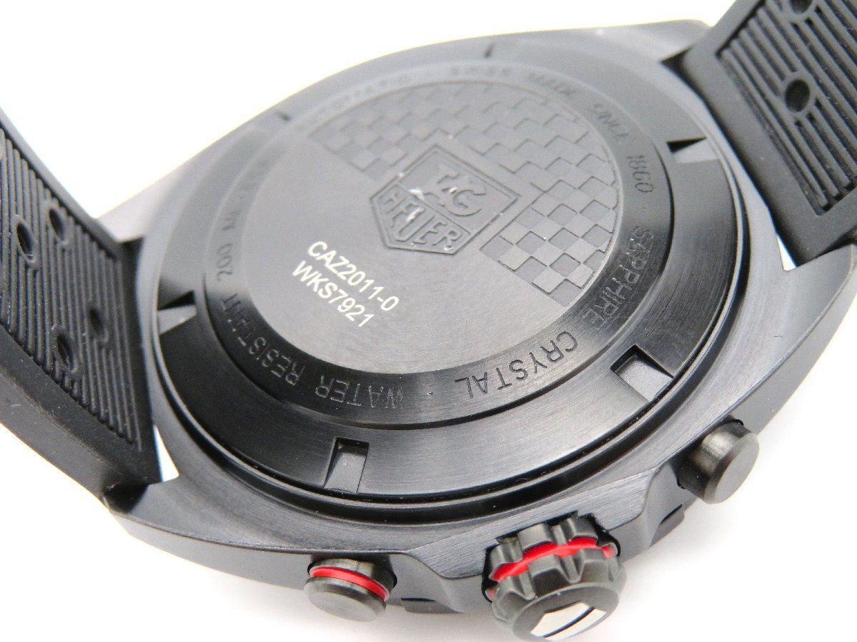 ◆1円◆稼働◆良品　タグホイヤー　CAZ2011　フォーミュラ1 クロノグラフ　黒　自動巻き　メンズ　腕時計　　A427