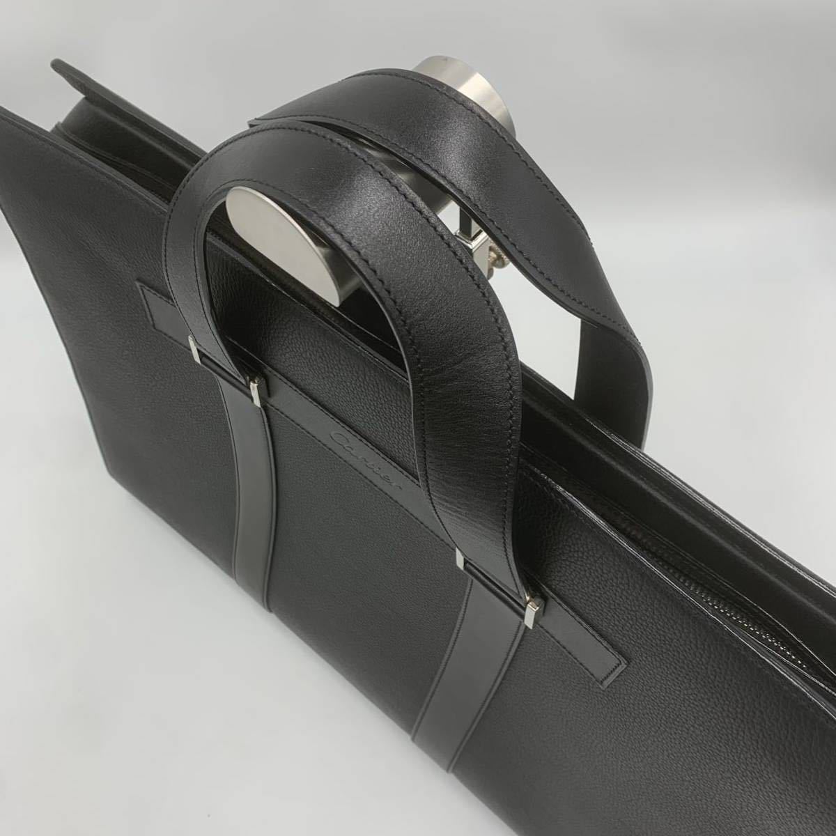 付属品完備・極美品】Cartier カルティエ ビジネスバッグ レザー ロゴ