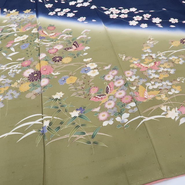 yu.saku2 not yet have on Sakura kimono . attaching thread attaching * heaven . ground .... crab clear weather . crab flower open one .... spring ~ silk pongee visit wear 1062