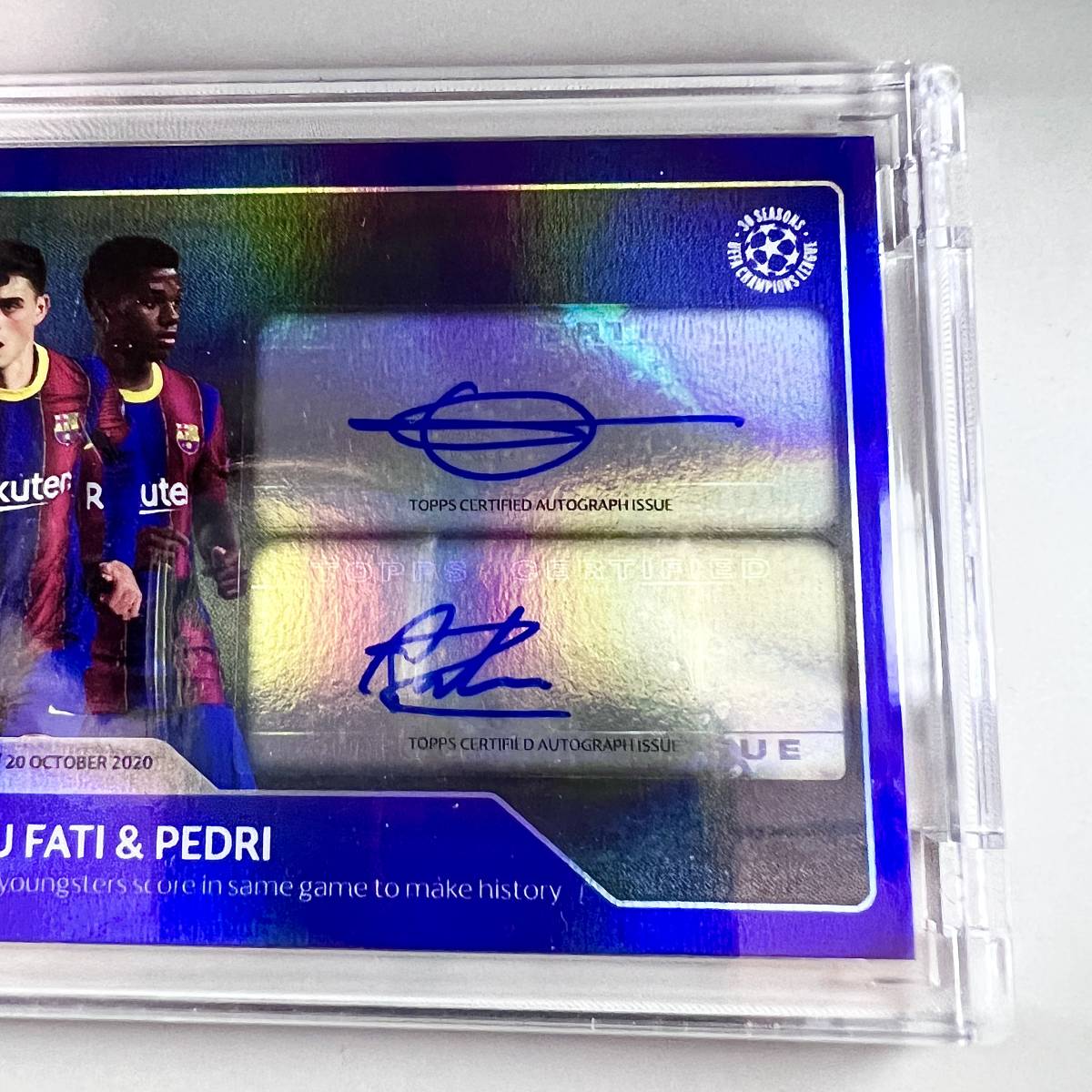 直筆サイン!限定99枚 ペドリ & ファティ バルセロナ topps Pedri Fati