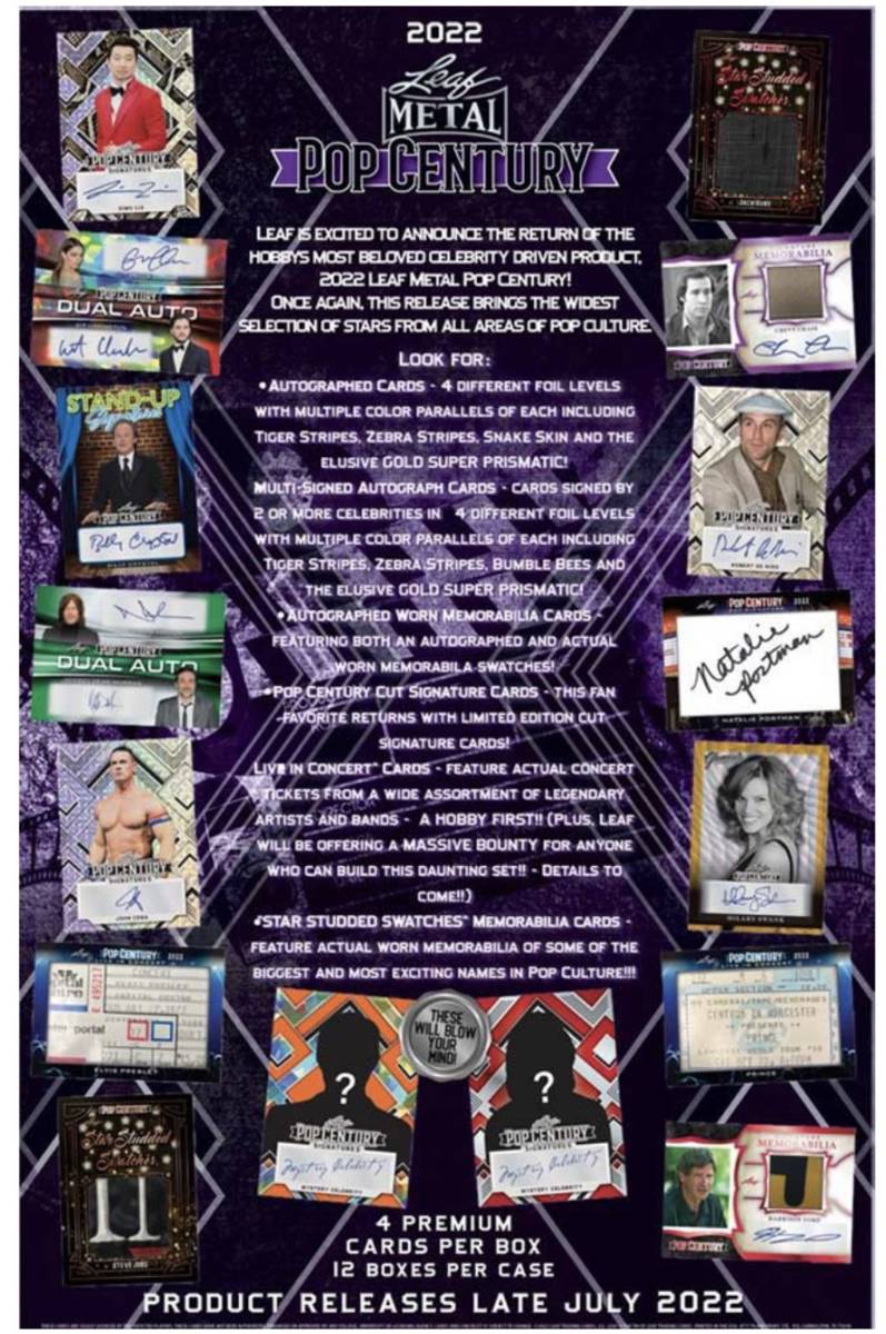 2022 Leaf Metal Pop Century Trading Cards 新品未開封ボックス | www