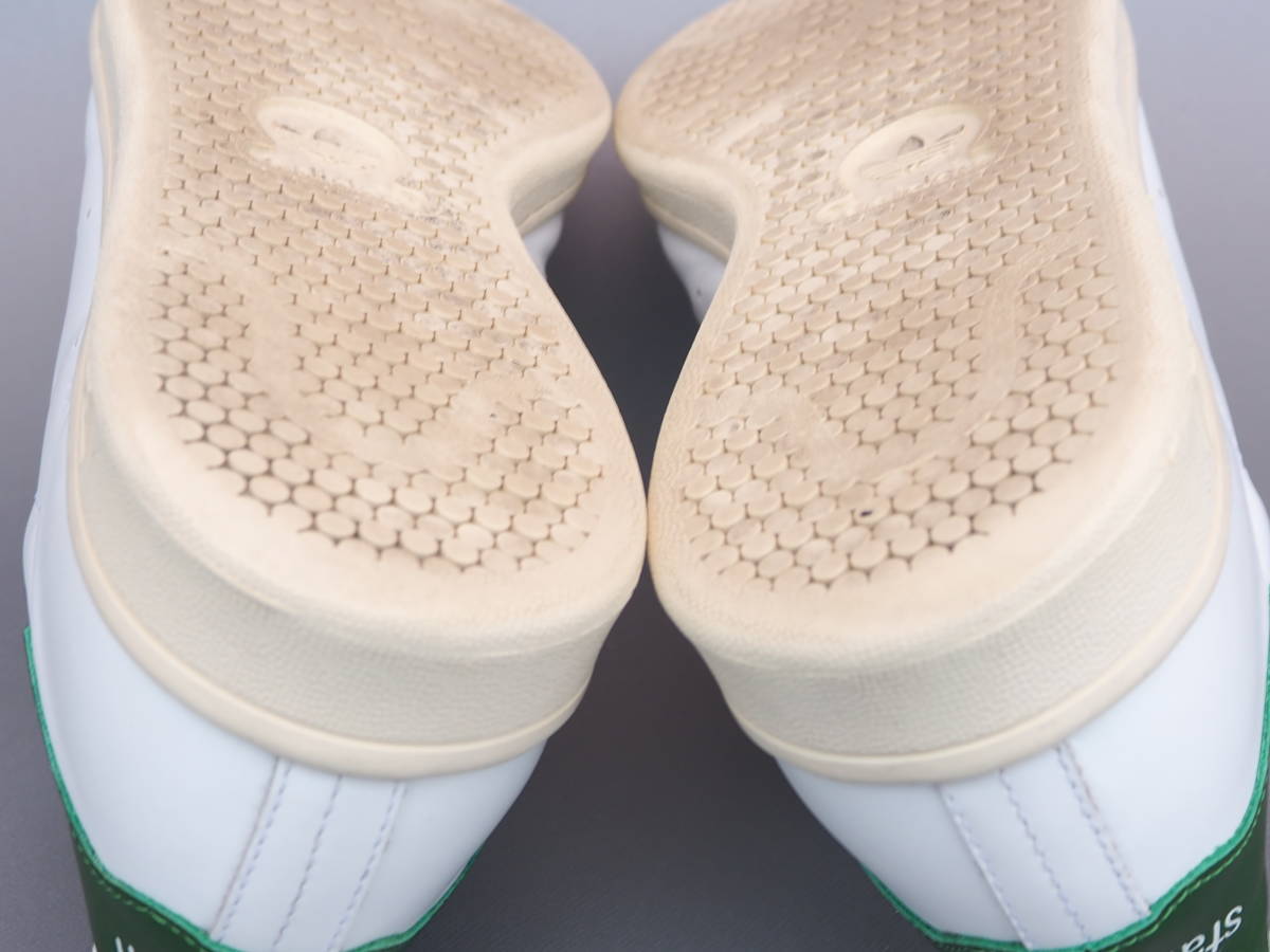 レア!! 29cm 限定 14年 adidas Originals STAN SMITH スタンスミス ガラスレザー 白 x 緑 天然皮革_画像6