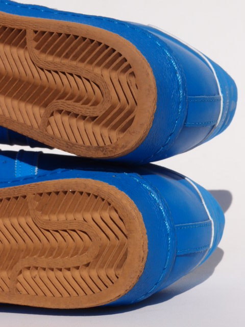 美品!! 28cm 限定カラー 15年 adidas Originals SUPERSTAR 80s REFLECTIVE NITEJ (BLUE) 青青 レザー_画像7