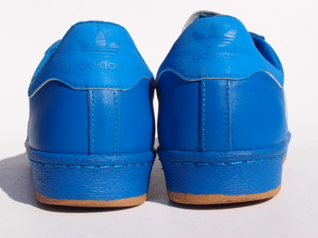 美品!! 28cm 限定カラー 15年 adidas Originals SUPERSTAR 80s REFLECTIVE NITEJ (BLUE) 青青 レザー_画像4