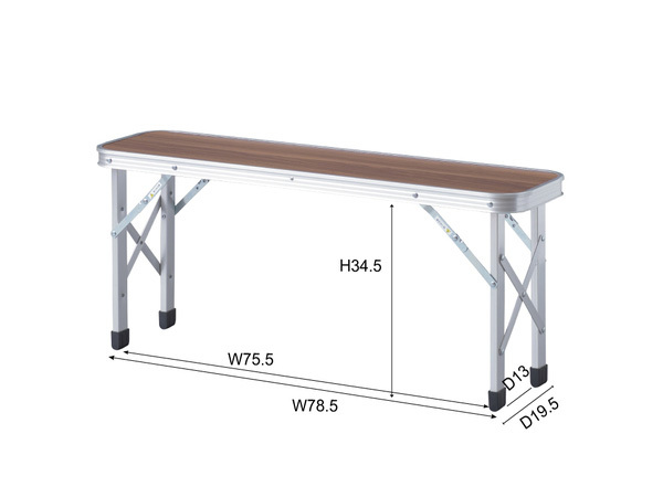 東谷 フォールディングテーブル＆ベンチセット ブラウン ODL-559 折りたたみ 持ち運び キャンプ コンパクト メーカー直送 送料無料_画像3