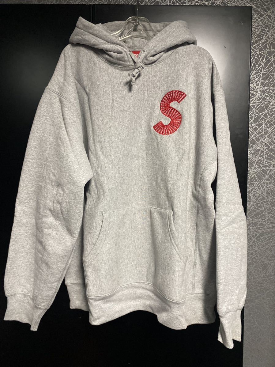 Supreme S Logo Box Hooded Sweatshirt サイズL 正規品 シュプリーム Sロゴボックスパーカー カナダ製 スウェット パーカー グレー ファッション ブランド別 トップス