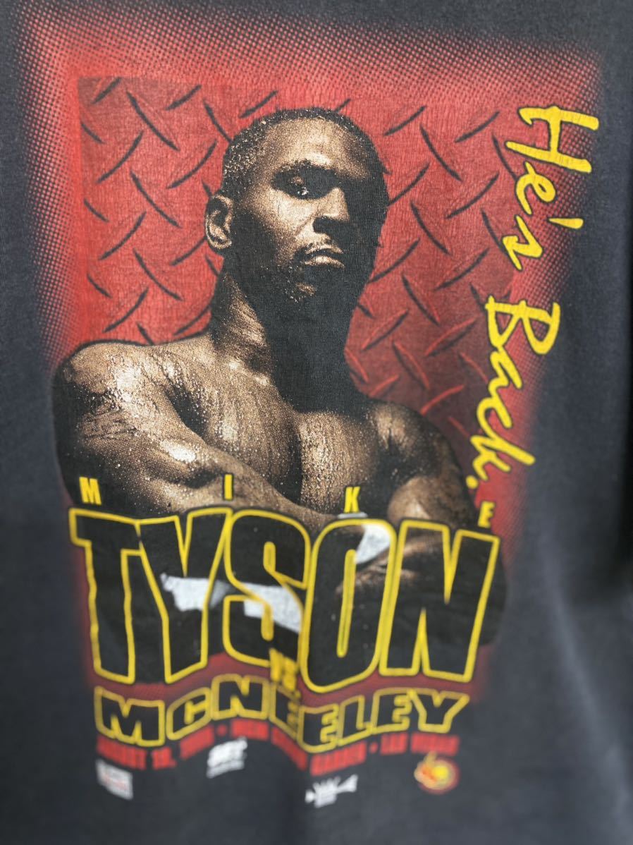 90'S 当時物　MIKE TYSON Tシャツ　ヴィンテージ　マイクタイソンTシャツ　ブラック　サイズXL コピーライト　オフィシャル_画像2