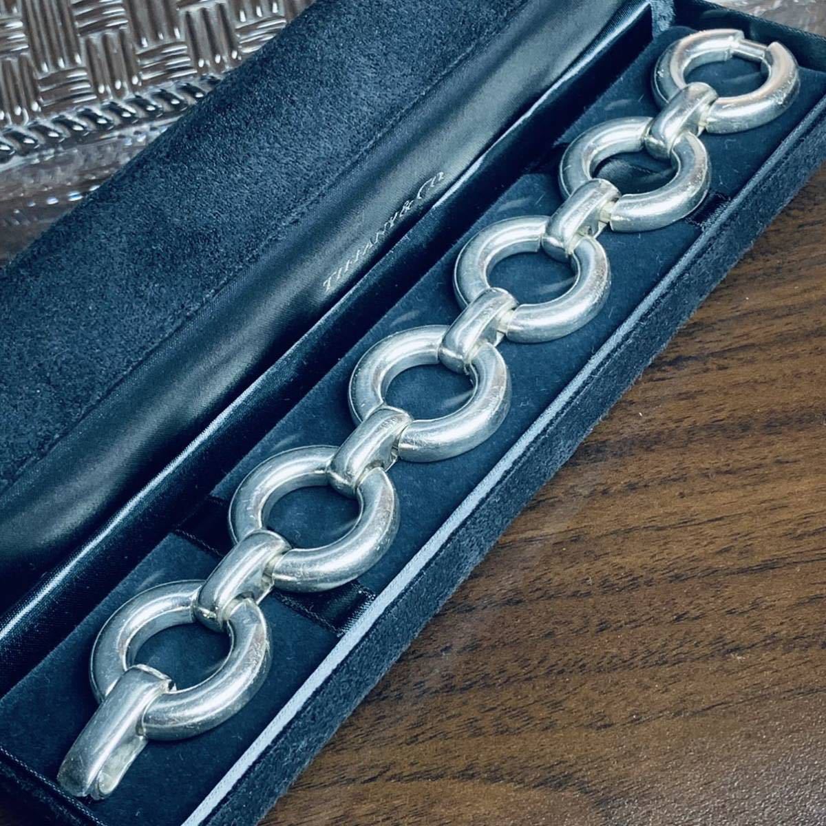 VINTAGE TIFFANY CIRCLE LINK BRACELET ヴィンテージ ティファニー サークル リンク ブレスレット シルバー チェーン ビンテージ 廃盤 廃番