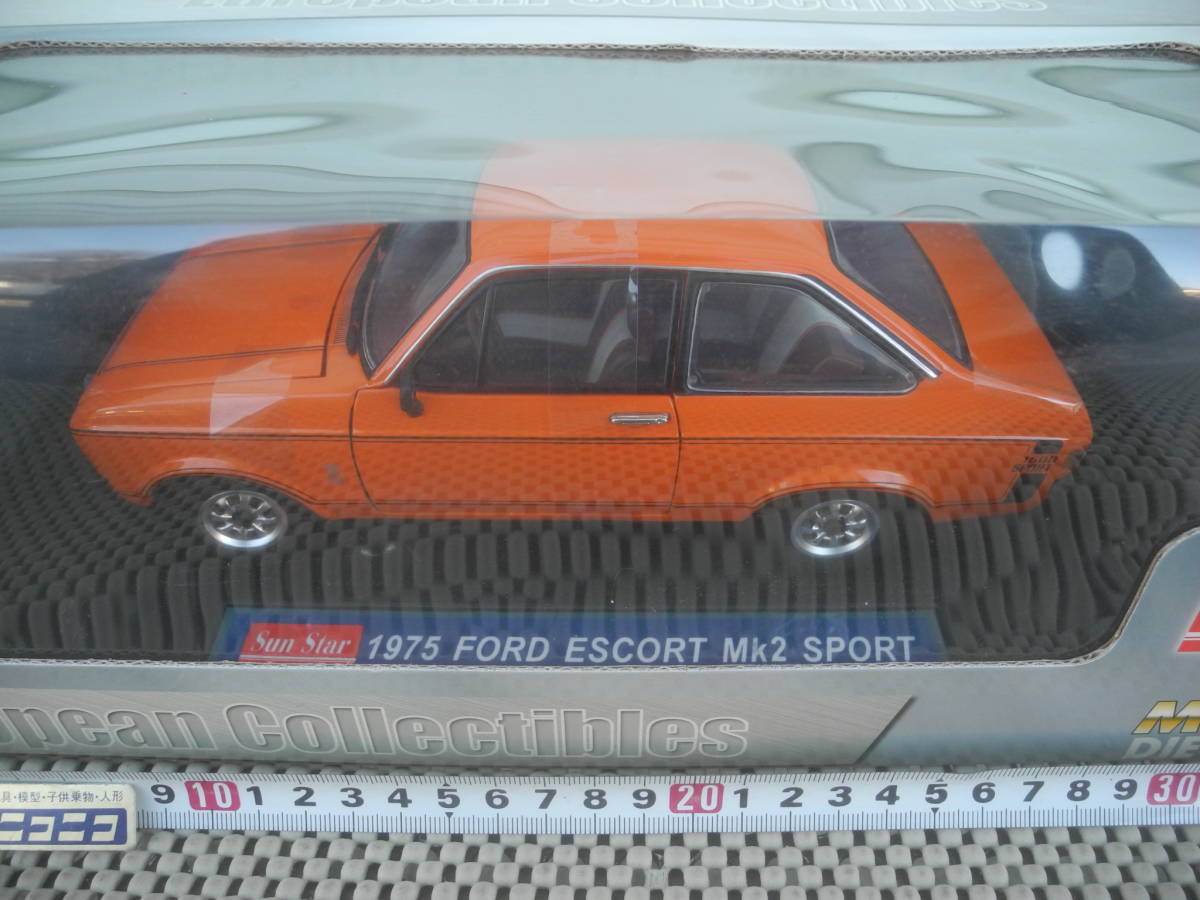 ◎１/18・1975 FORD ESCORT Mk2 SPORT：オレンジ☆サンスター製・フォード 新品、未展示品＃ 4613_画像2