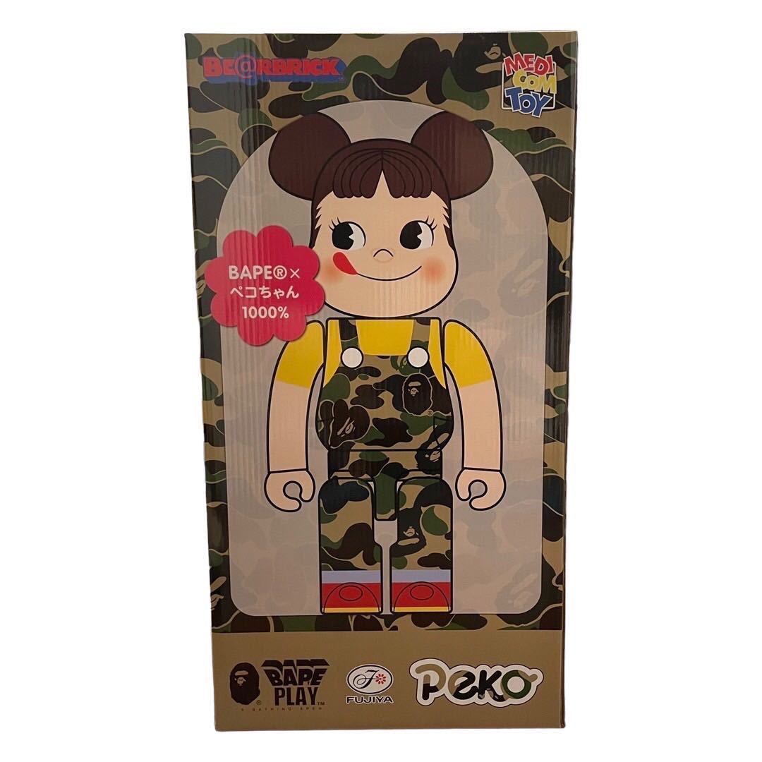 【新品未使用】 BE＠RBRICK BAPE(R) × ペコちゃん 1000% グリーン ベアブリック_画像6