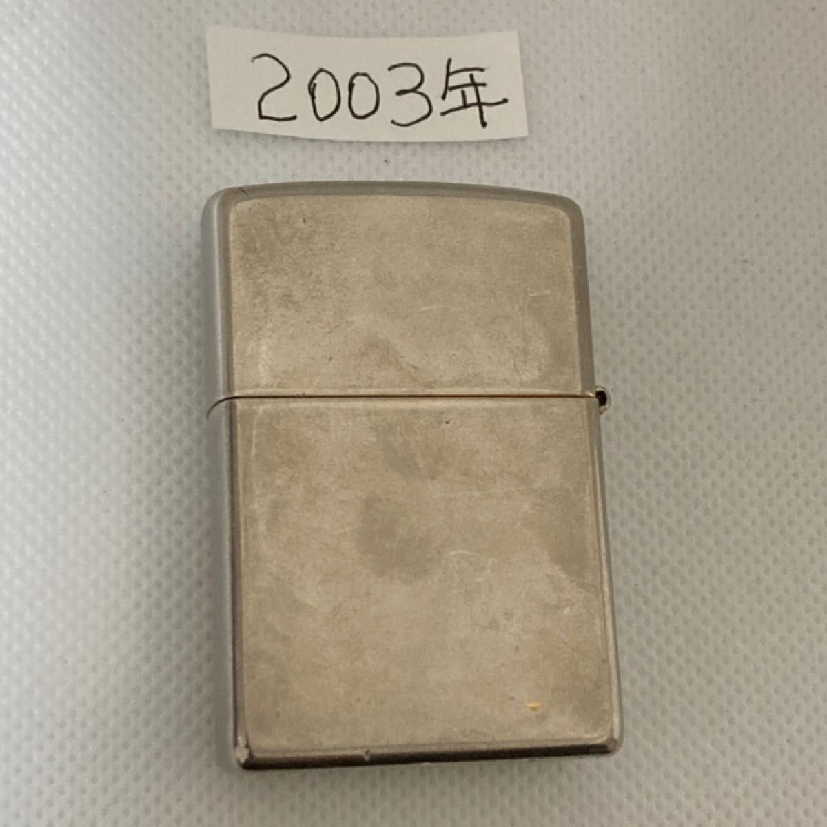 ZIPPOライター　ダイアゴナルプレート　ゴールドインナー　中古品　箱無し　2003年製