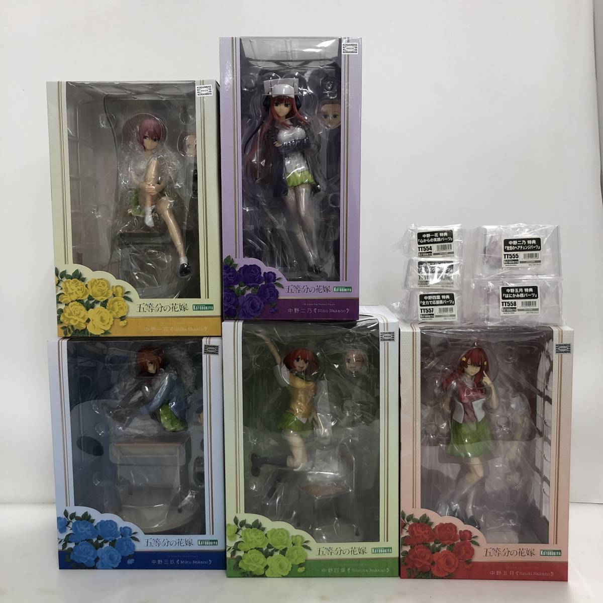 海外販売× コトブキヤ 五等分の花嫁 フィギュア 5体セット 特典パーツ