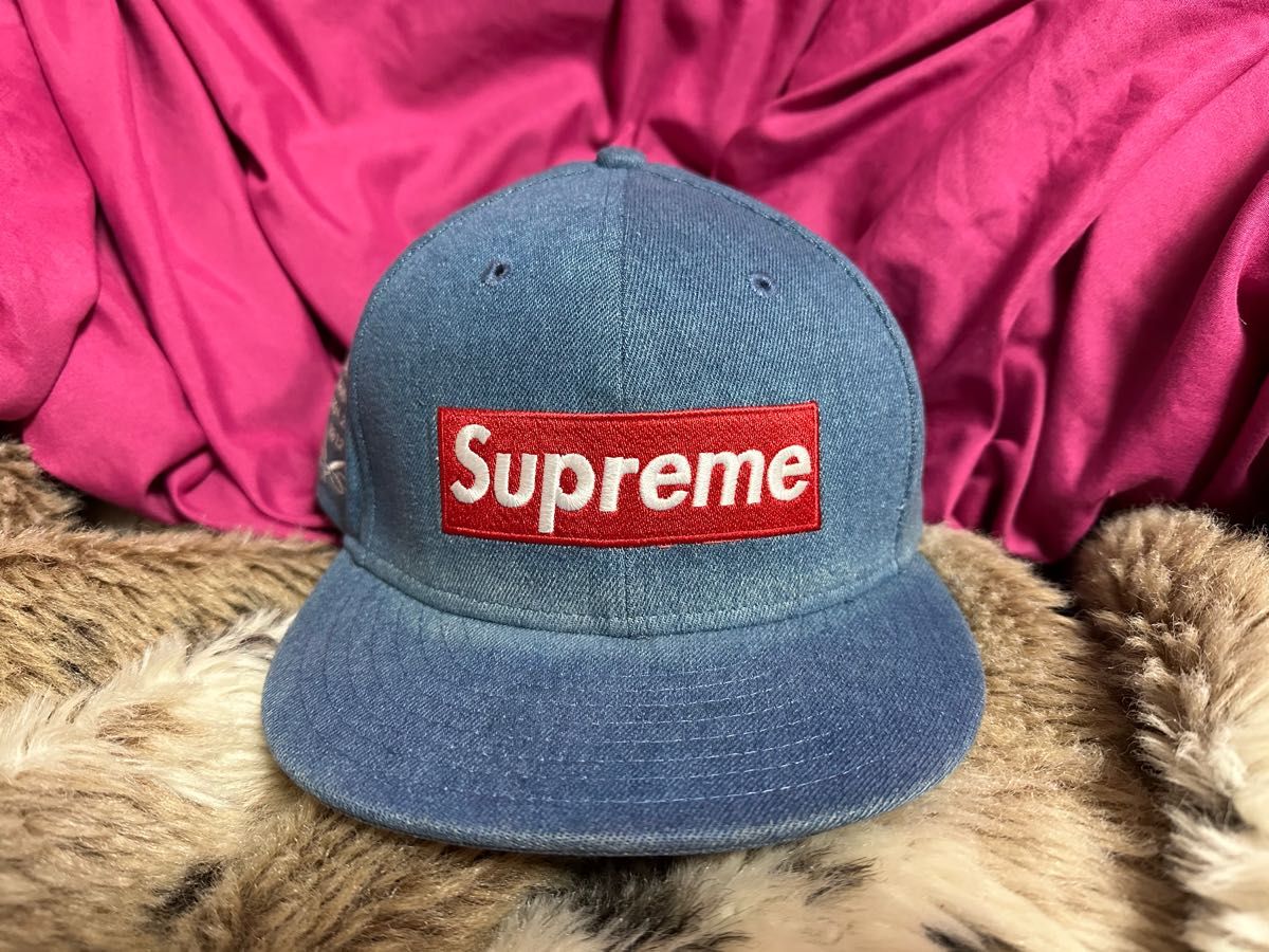 supreme box logo cap denim newera シュプリーム ボックスロゴ