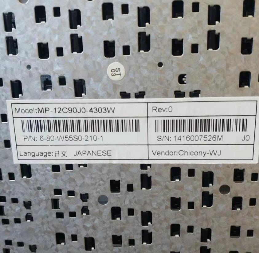 岐阜 即日発 送料63円~ W550EU W552SU2 日本語 キーボード MP-12C90J0-4303W 6-80-W55S0-210-1 ばら売り キートップ＆パンタグラフ K278a_画像2