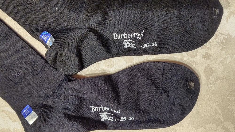  Burberry джентльмен для носки 25~26. шерсть * нейлон * полиэстер 3 пар комплект каждый в коробке 
