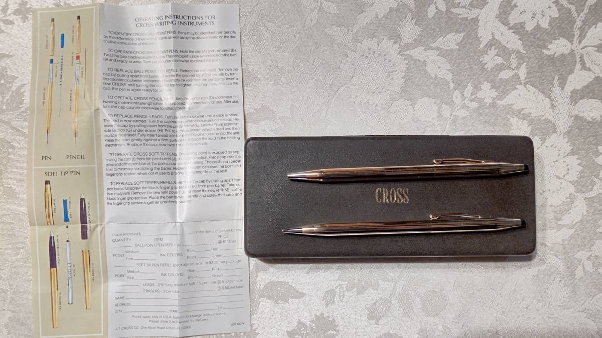 CROSS 旧ロゴ　ボールペン＆シャープペンシル B 旧ロゴ CROSS クロス ボールペン＆シャープペンシル 1/20 14kt