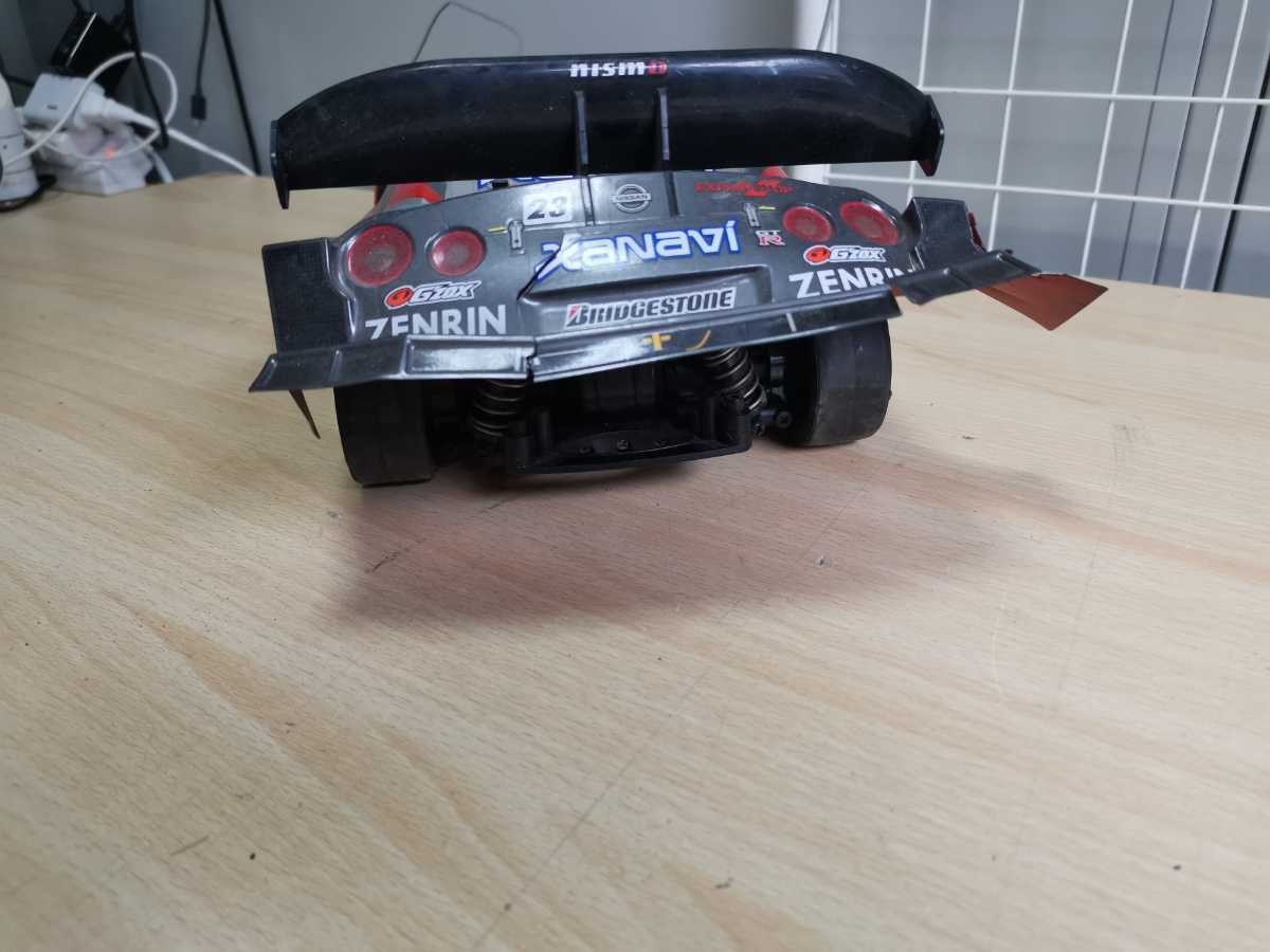 動画有り　TAMIYA　ラジコン NISSAN　GT-R ヨコモ YOKOMO DRIFT TRU-02 TEU-101BK　部品取り　現状販売_画像7