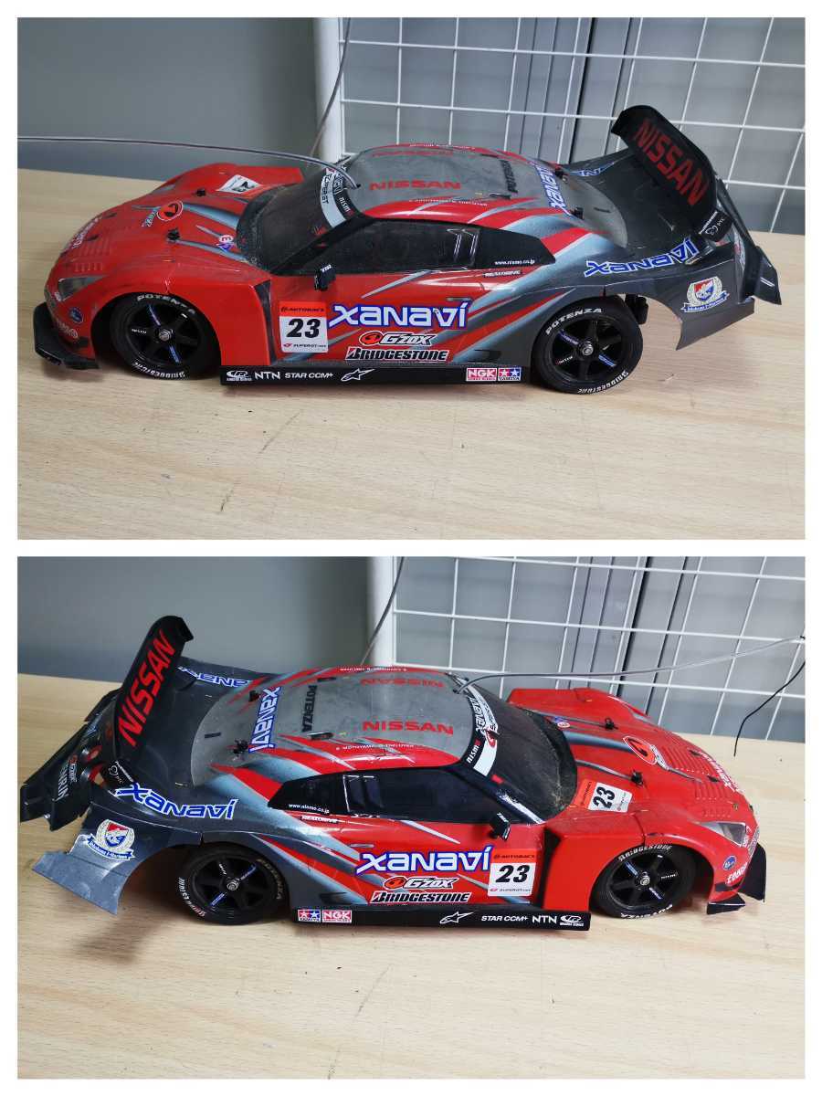 動画有り　TAMIYA　ラジコン NISSAN　GT-R ヨコモ YOKOMO DRIFT TRU-02 TEU-101BK　部品取り　現状販売_画像9