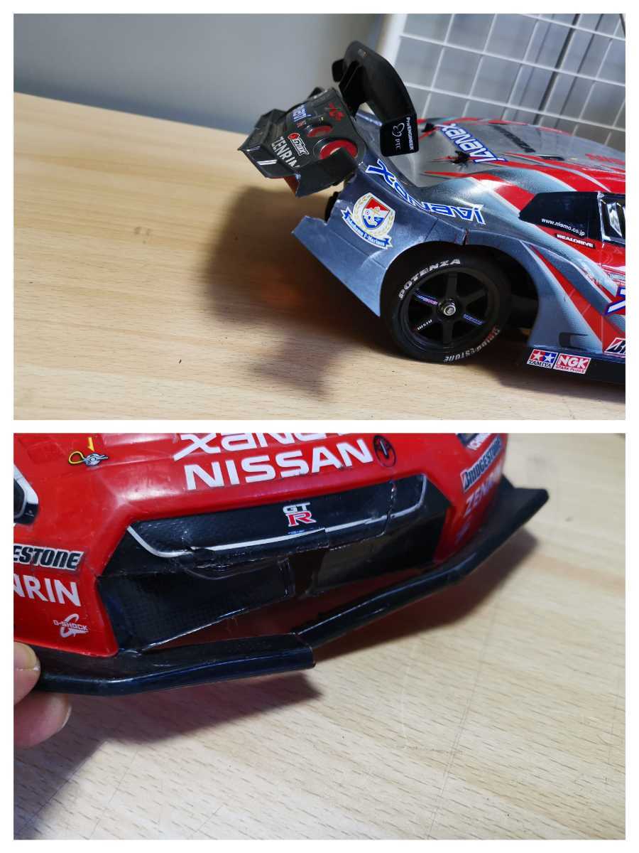 動画有り　TAMIYA　ラジコン NISSAN　GT-R ヨコモ YOKOMO DRIFT TRU-02 TEU-101BK　部品取り　現状販売_画像8