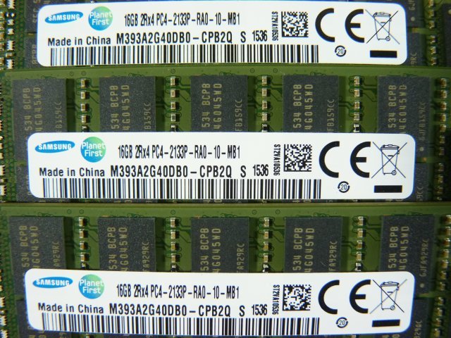 1MVL // 16GB 3枚セット計48GB DDR4 17000 PC4-2133P-RA0 Registered 2Rx4 M393A2G40DB0-CPB2Q UCS-MR-1X162RU-A// Cisco UCS B200 M4 取外_画像2