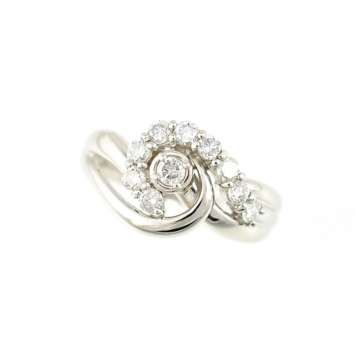 プラチナ900 ダイヤモンド リング　レディース　ジュエリー　サークルデザイン 0.50ct 12号 指輪