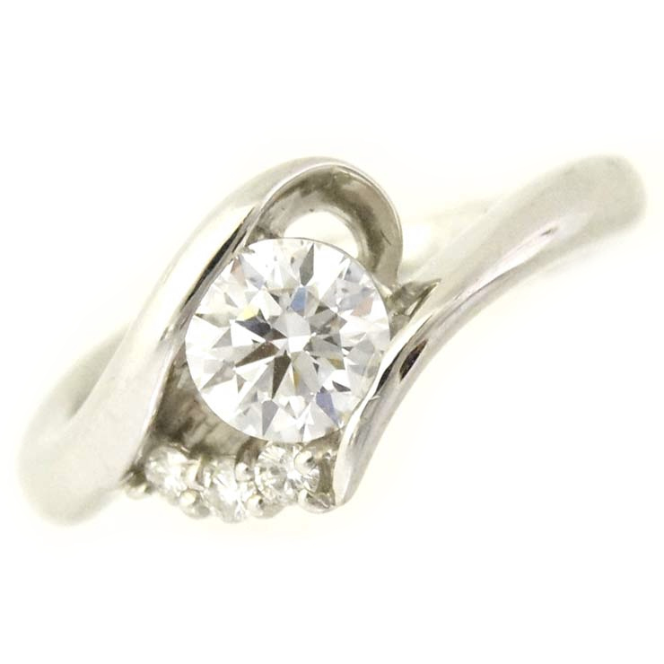 リング プラチナ900 ダイヤモンド 0.558ct 0.06ct サイズ5.5号 鑑定書付き レディース ジュエリー 指輪
