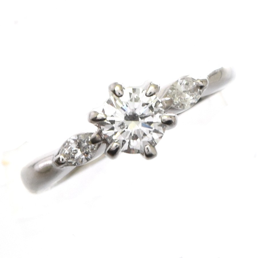 独特の上品 リング Pt900 ダイヤモンド0.515ct 0.15ct 重量4.7g レディース ジュエリー 指輪 プラチナ台