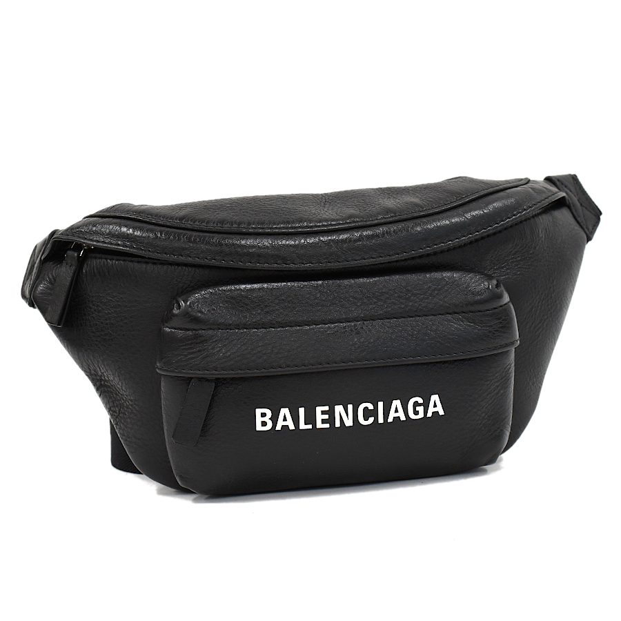 数量は多】 1点限定 BALENCIAGA ロゴ ブラック レザー 579617 ボディ