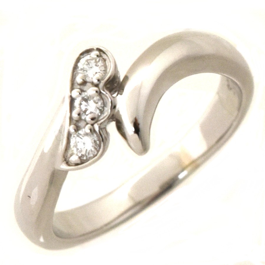 リング Pt900 ダイヤモンド0.09ct 重量5.5g サイズ11号 レディース ジュエリー 指輪