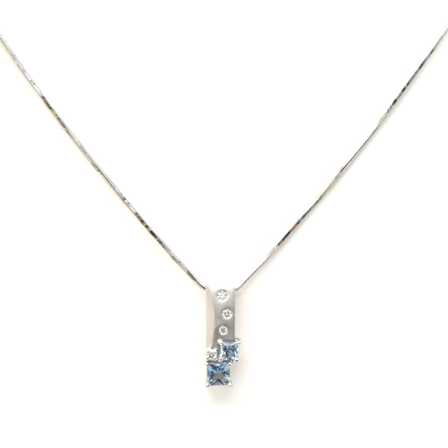 激安 超特価商店街 ペンダント ジュエリー 0.08ct ダイヤモンド 0.40ct アクアマリン プラチナ900 アクアマリン