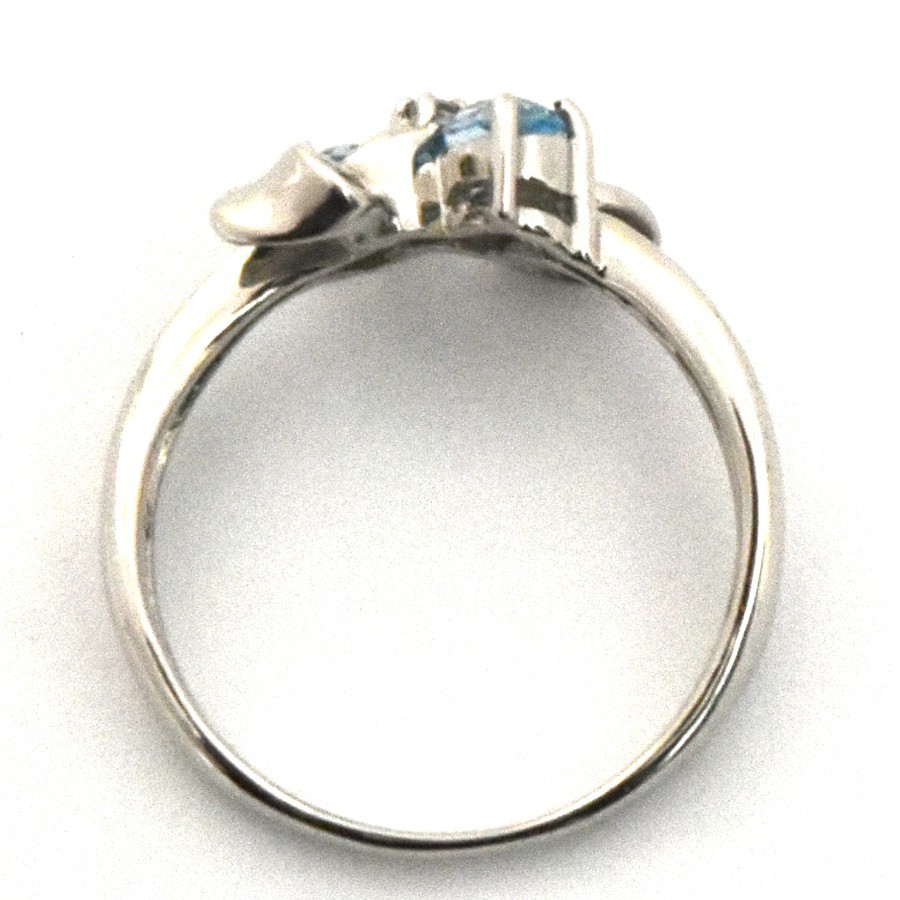  кольцо платина 900 аквамарин бриллиант 0.01ct 11 номер ювелирные изделия 