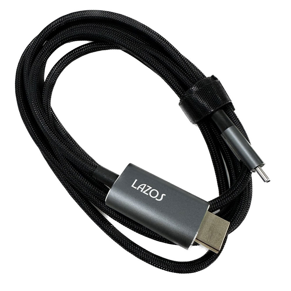 Type-C to HDMI オス ケーブル 変換ケーブル 1.8m Lazos L-CTH2/9739/送料無料_画像1