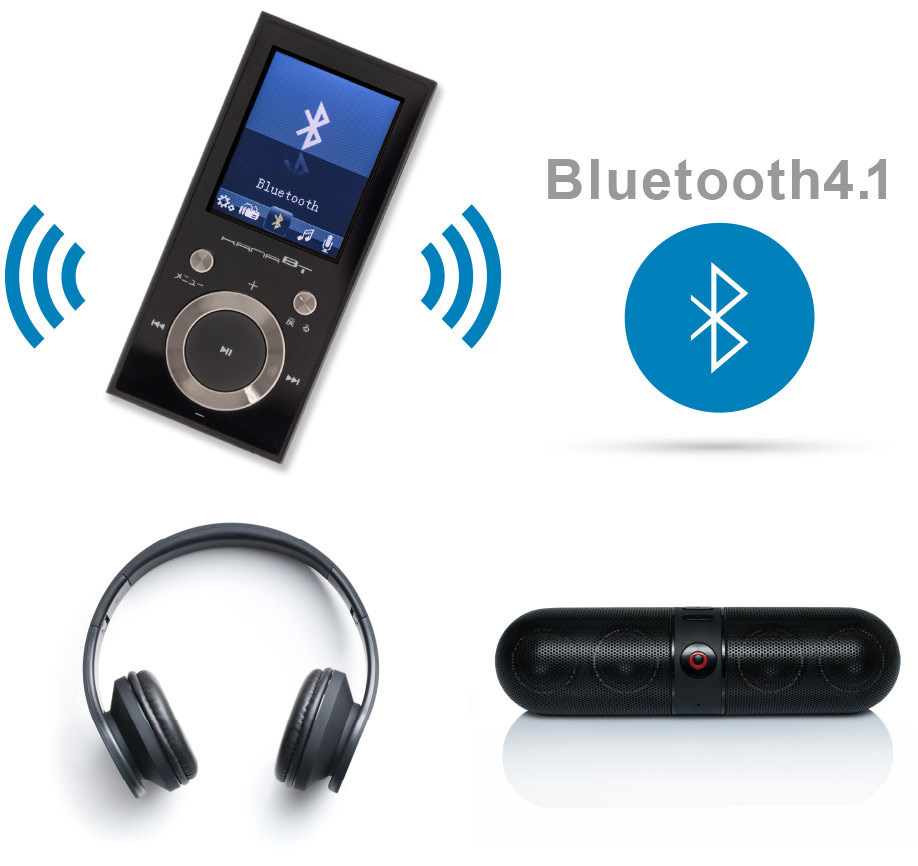 MP3プレーヤー Bluetooth4.1 16GB内蔵 ブラック グリーンハウス GH-KANABTS16-BK/2049/送料無料メール便 箱を畳んで発送_画像4