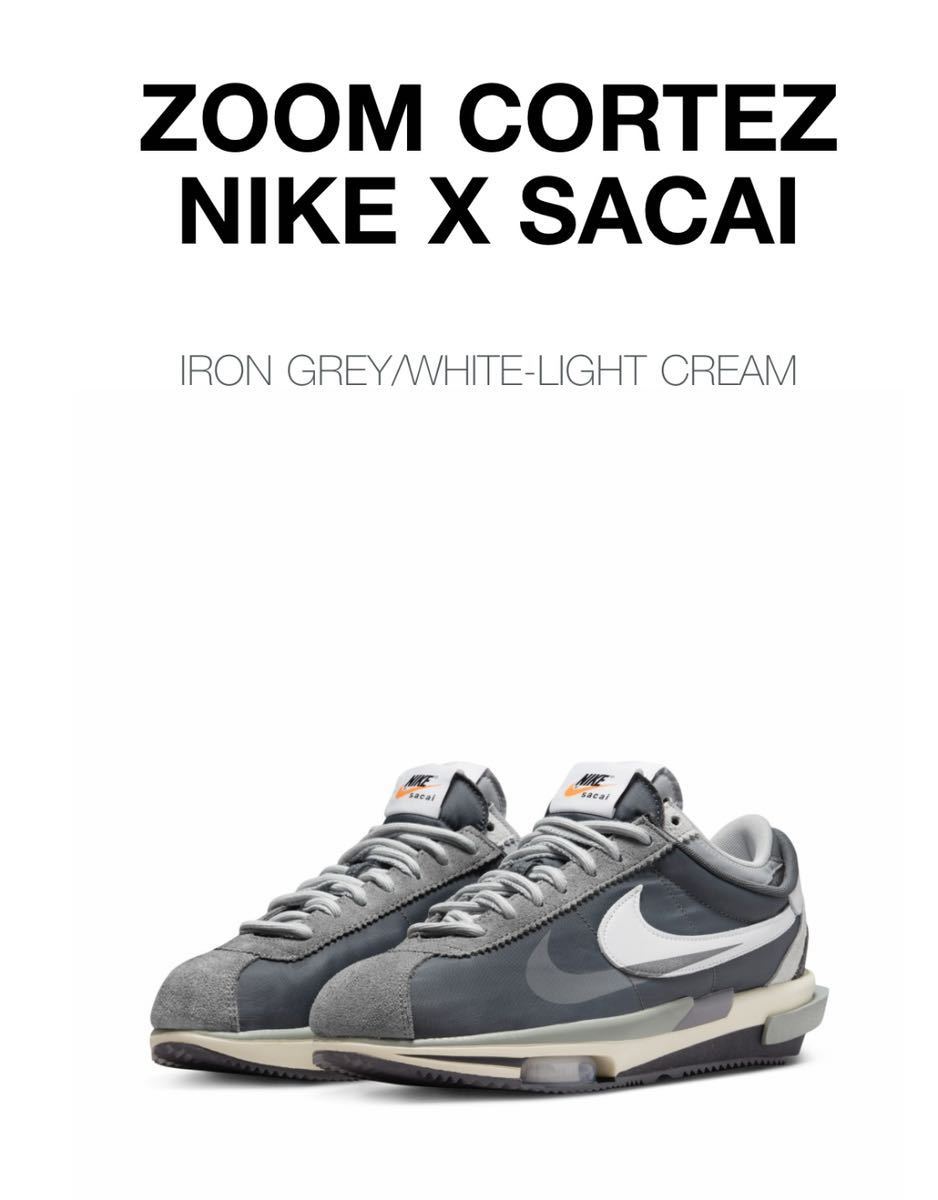 97%OFF!】 新品 sacai × Nike Zoom Cortez コルテッツ グレー