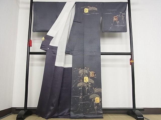 着物屋こころ 極上 銀座きしや 訪問着 駒刺繍 貝桶花文 金彩 たとう紙 ...