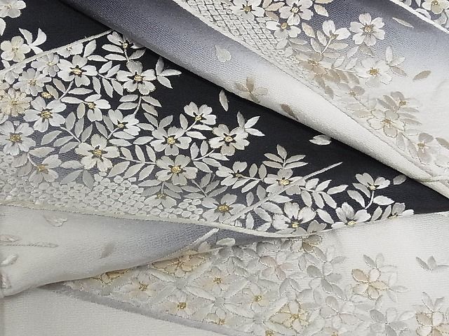 Seasonal Wrap入荷 訪問着 色紙枝花文 暈し染め 服部織物謹製袋帯 訪問