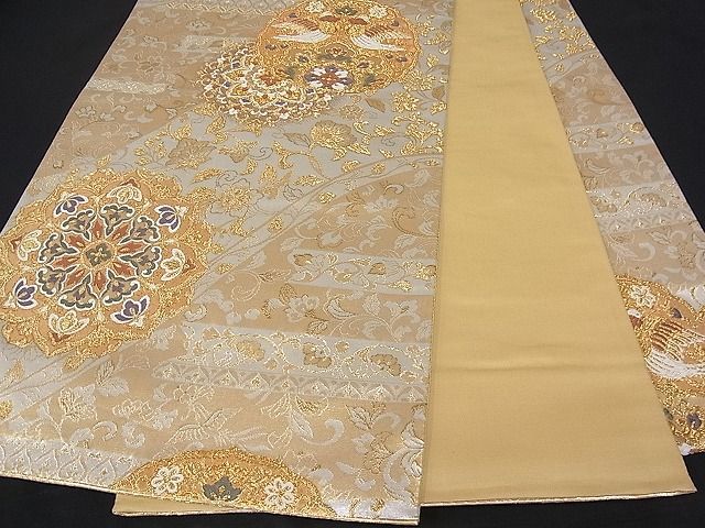 ヤフオク! - 着物屋こころ 六通柄袋帯 唐織 正倉院花鳥文 金...