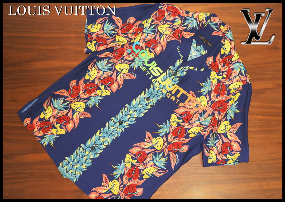 国内正規品 高級生地 LOUIS VUITTON アロハシャツ ルイヴィトン メンズ