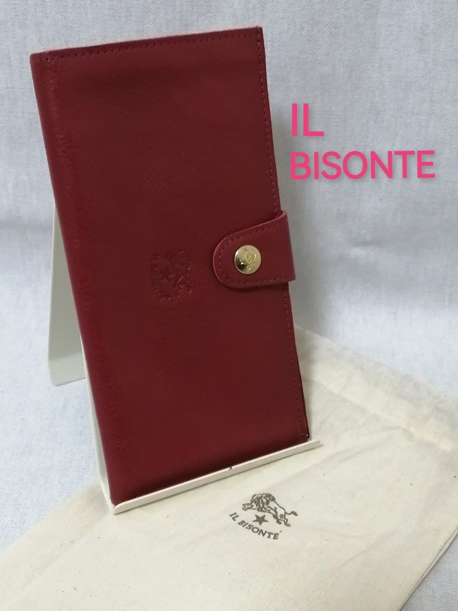 ☆新品・レディース☆【 IL BISONTE イルビゾンテ】ロングウォレット 赤-