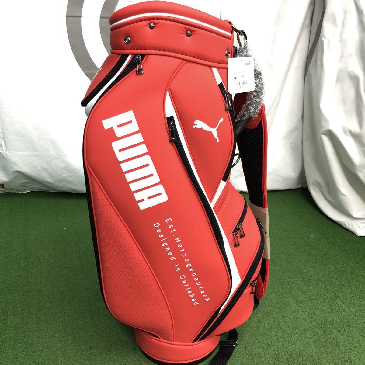 美品 絶対!お買い得 オノフPUMA高級キャディーバッグ.RED Yahoo!オークション - 【08】【新品 キャディバッグ】プーマ