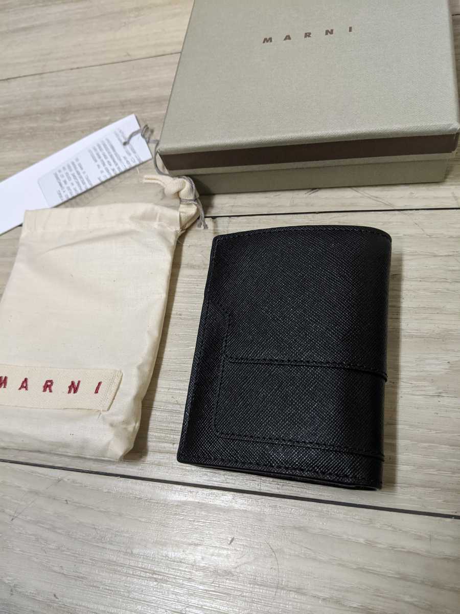 マルニ 財布 レディース MARNI 二つ折りウォレット ブラック　新品未使用品_画像7