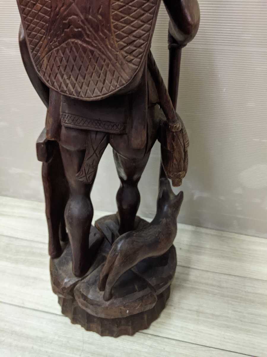 木彫り アフリカ 人形 民族 木製 置物 オブジェ _画像8