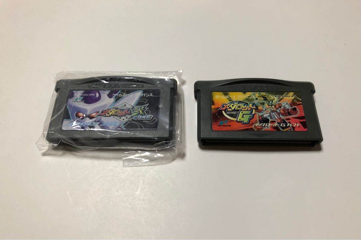 GBA メダロット弐 CORE クワガタ ほぼ新品 / メダロットG カブト ラベル上部焼け セット ゲームボーイアドバンス